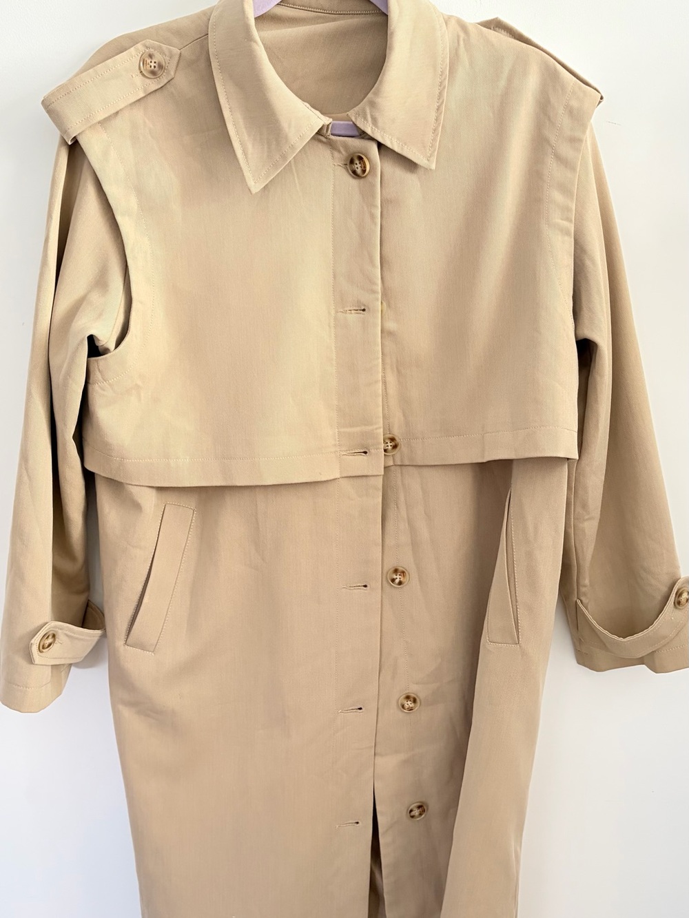 Beige Women’s Trench Coat - Classic Lightweight Overcoat